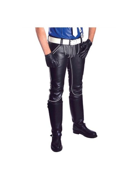 Mister B Leather FXXXer Jeans Black-Grey