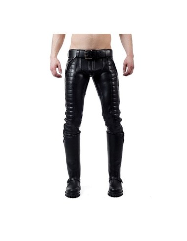 Leather Indicator Jeans Black Stitching-Piping