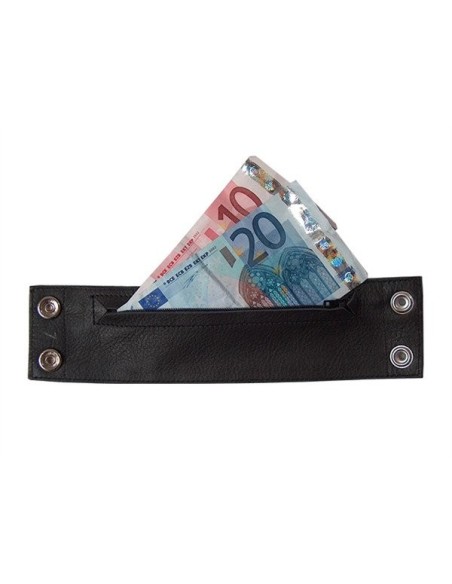 Leather Small Wrist Wallet With Zip