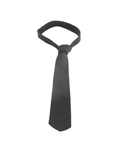 Leather Tie Stitched Black