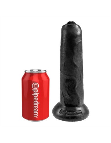 King Cock Uncut Cock 22.85 cm. (9.00 inch) - Black